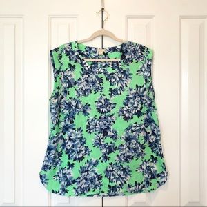 J.Crew Drapey Sleeveless Floral Top